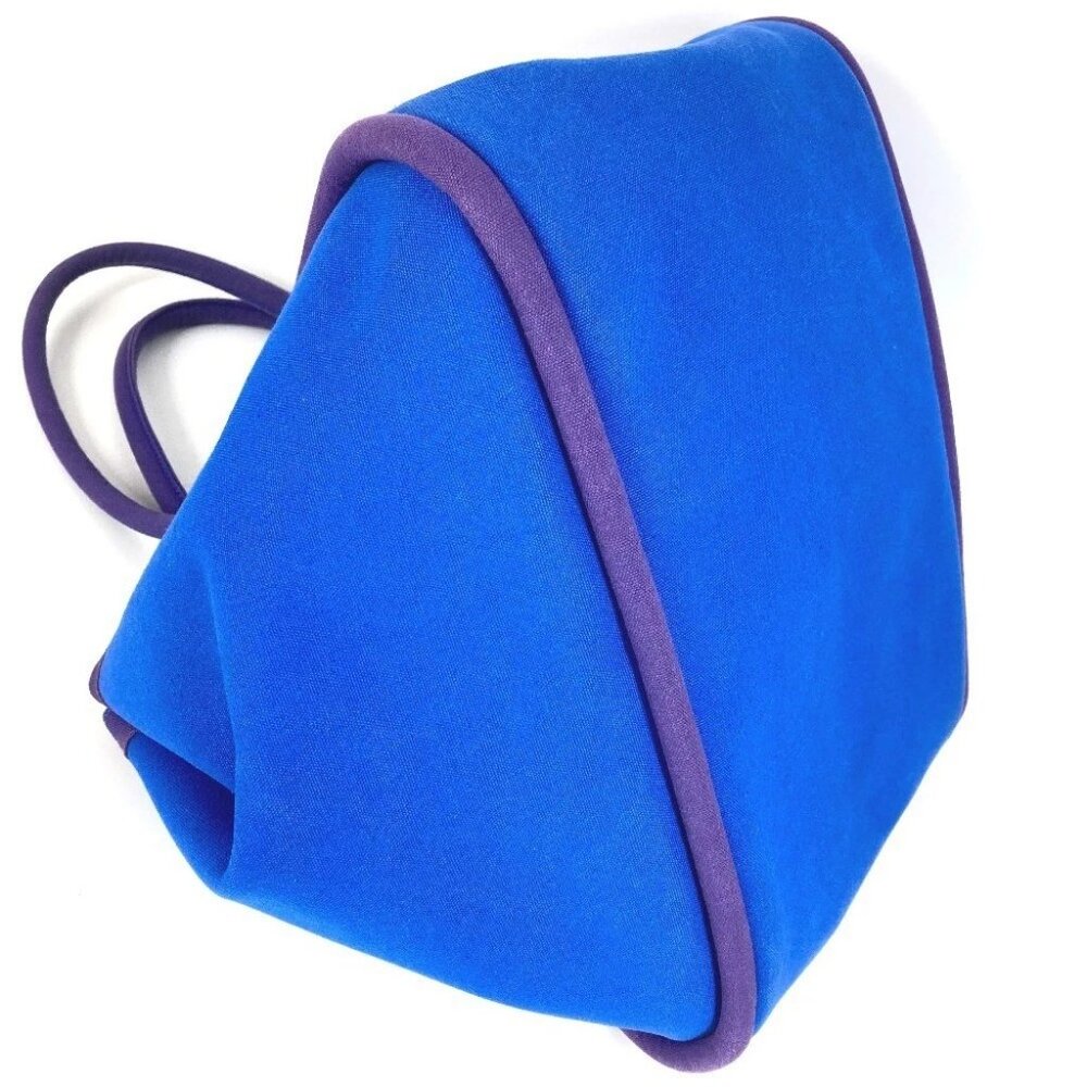 HERMES With porch Sac Baga GM Tote Bag Hand Bag Canvas blue - Picture 3 of 16